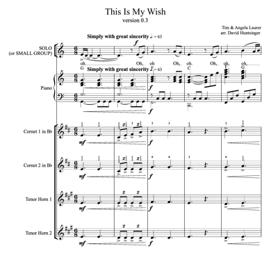 Page of musical score of a song